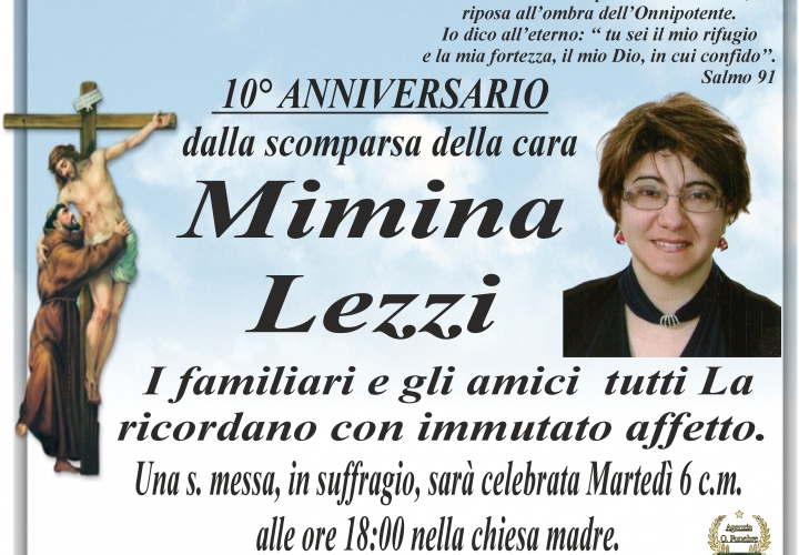 10° anniversario Mimina Lezzi 
